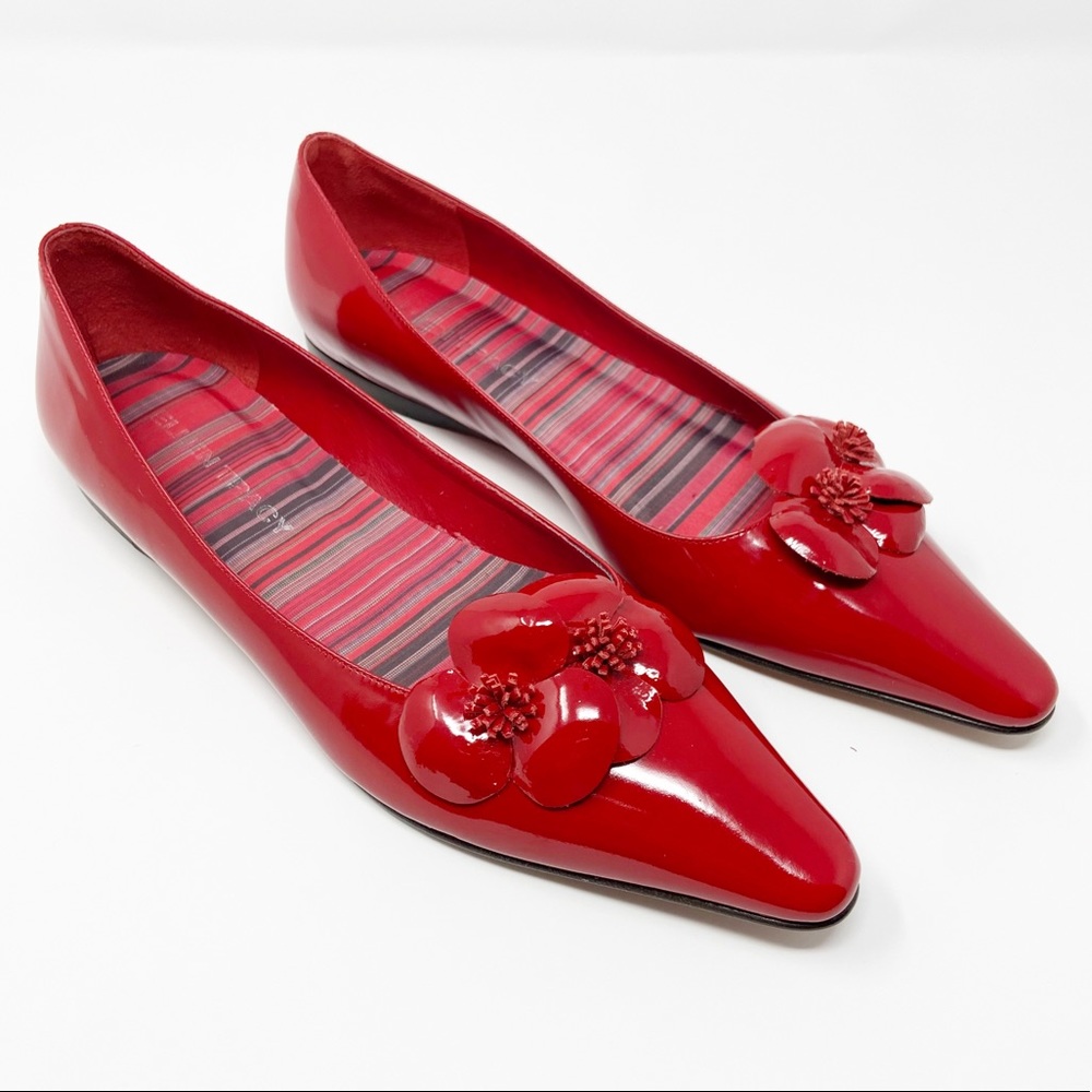 Vintage Linda Allard Ellen Tracy red patent flats